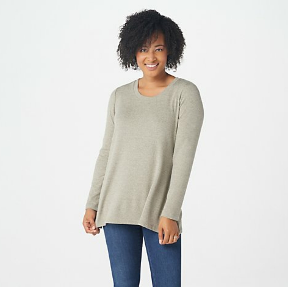 Denim and company heavenly jersey trapeze top